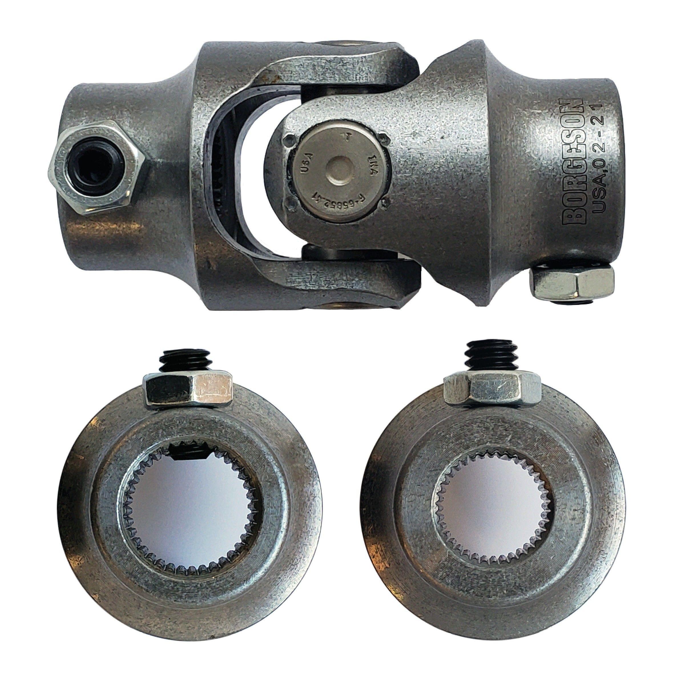 Borgeson Steering Universal Joint 3/4-36 Spline X 5/8-36 CHRYSLER Spline - Select Finish