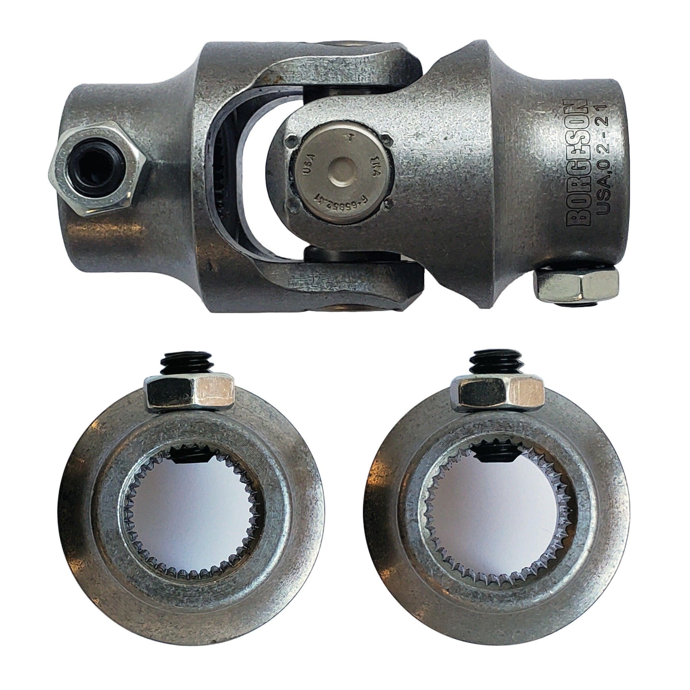 Borgeson Steering Universal Joint 3/4-36 Spline X 13/16-36 Spline - Select Finish