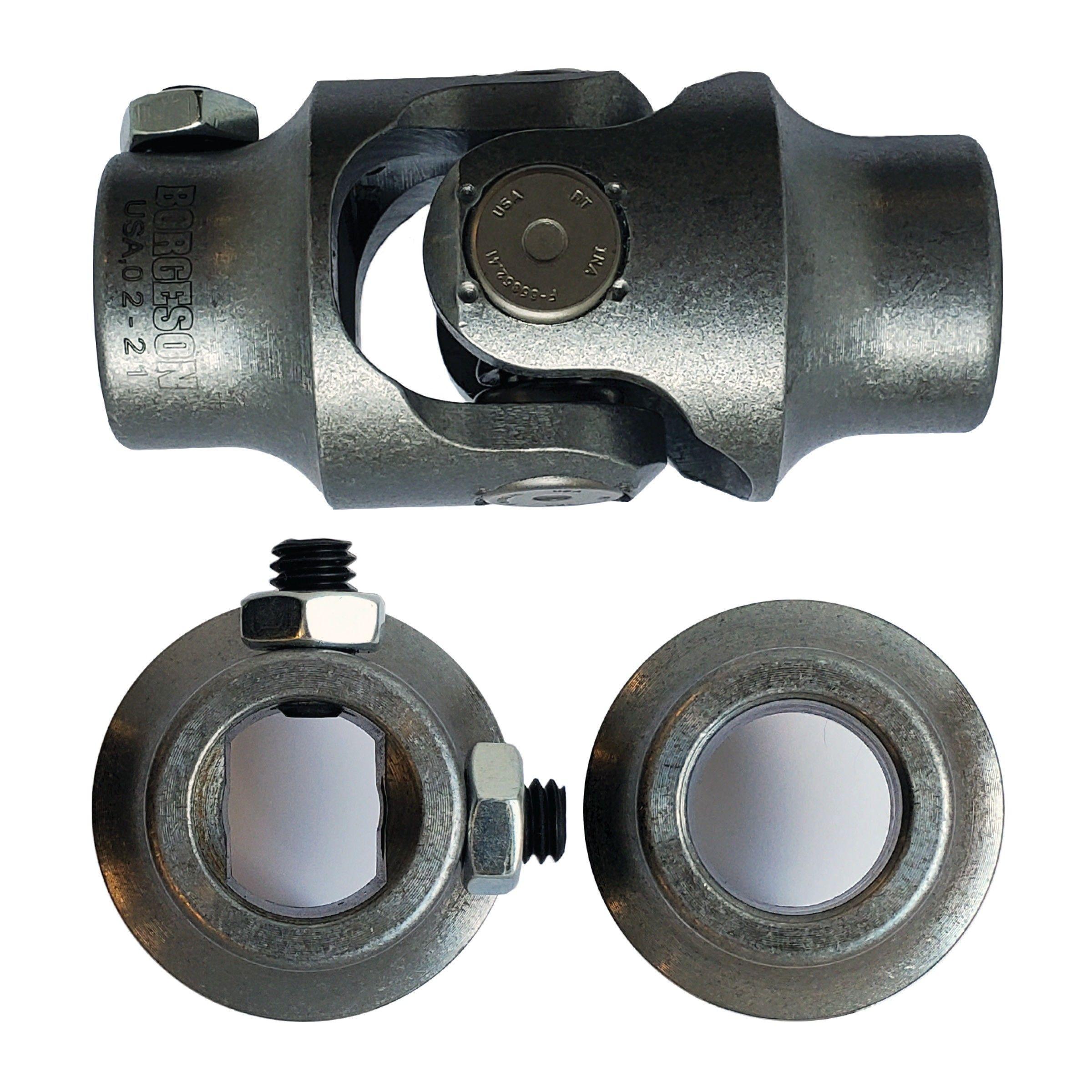 Borgeson Steering U-Joint, 3/4DD X 3/4 Smooth Bore - Select Finish