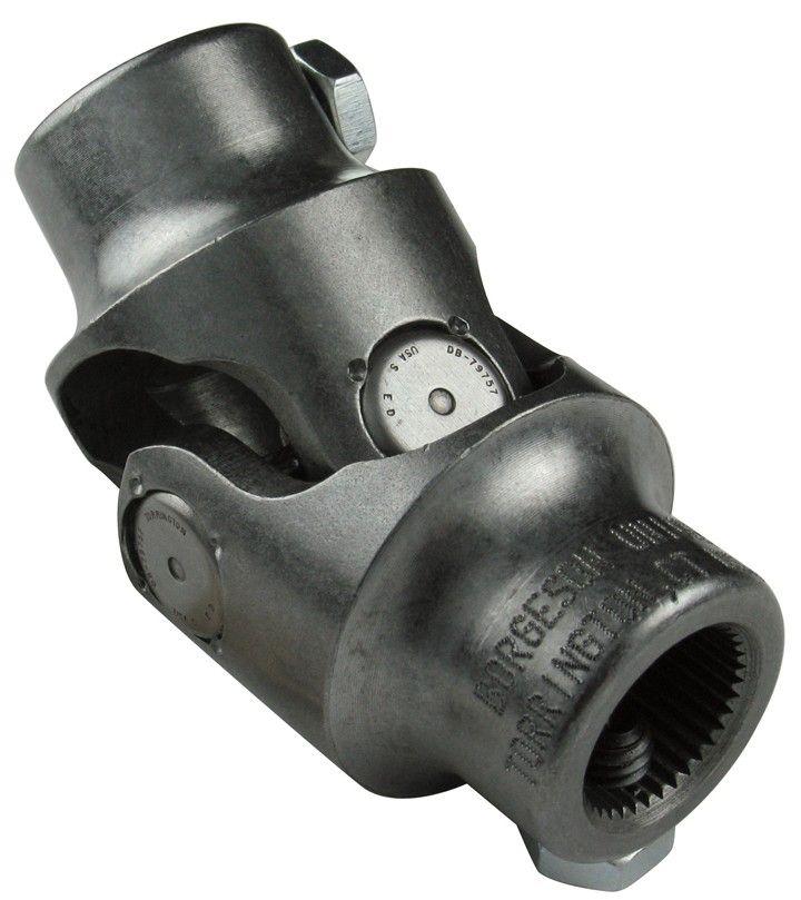 1"48 Spline X 9/16-26 Spline Single Steering U-Joint - Select Finish - Borgeson