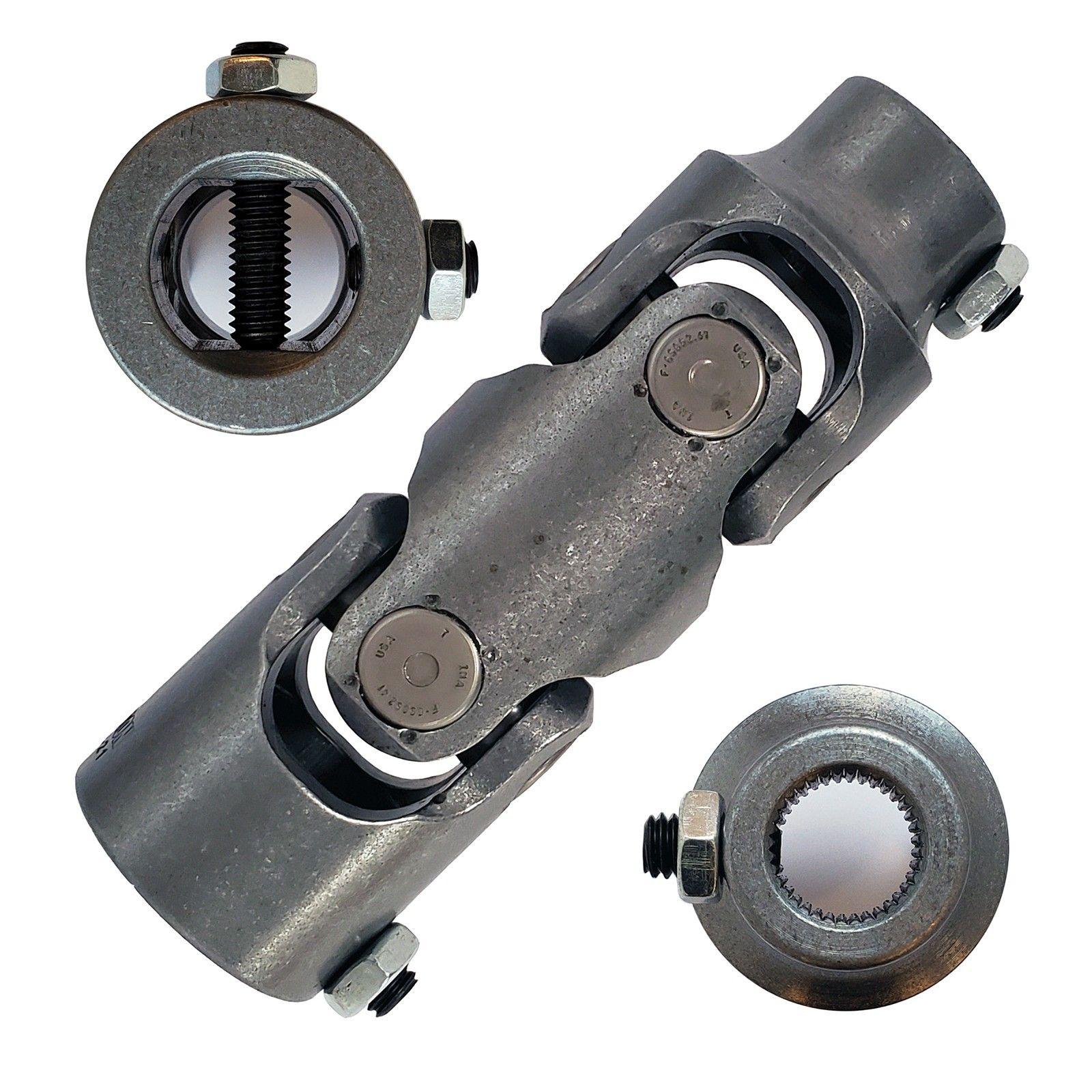 Double U-Joint 1"DD X 11/16-36 Spline Steel Finish - Borgeson
