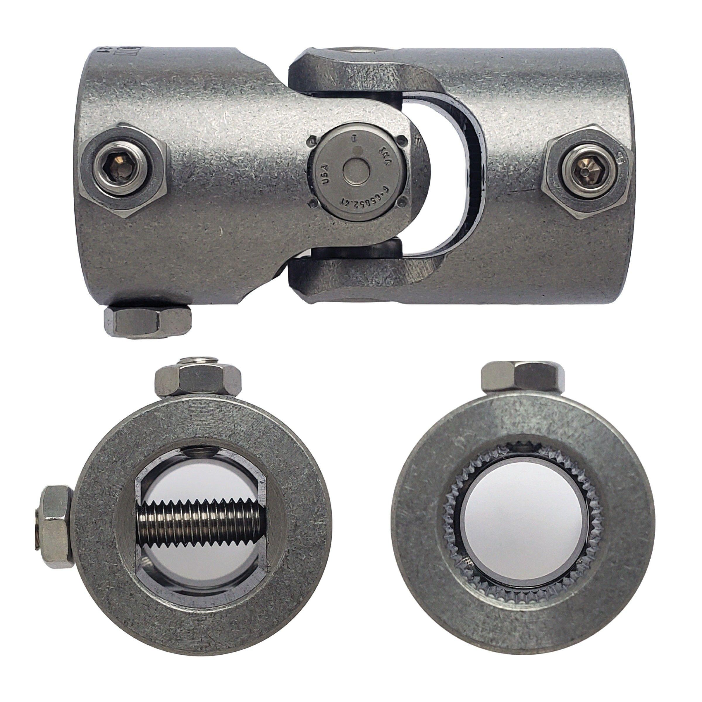 1"48 Spline X 1" DD Single Steering U-Joint - Select Finish - Borgeson
