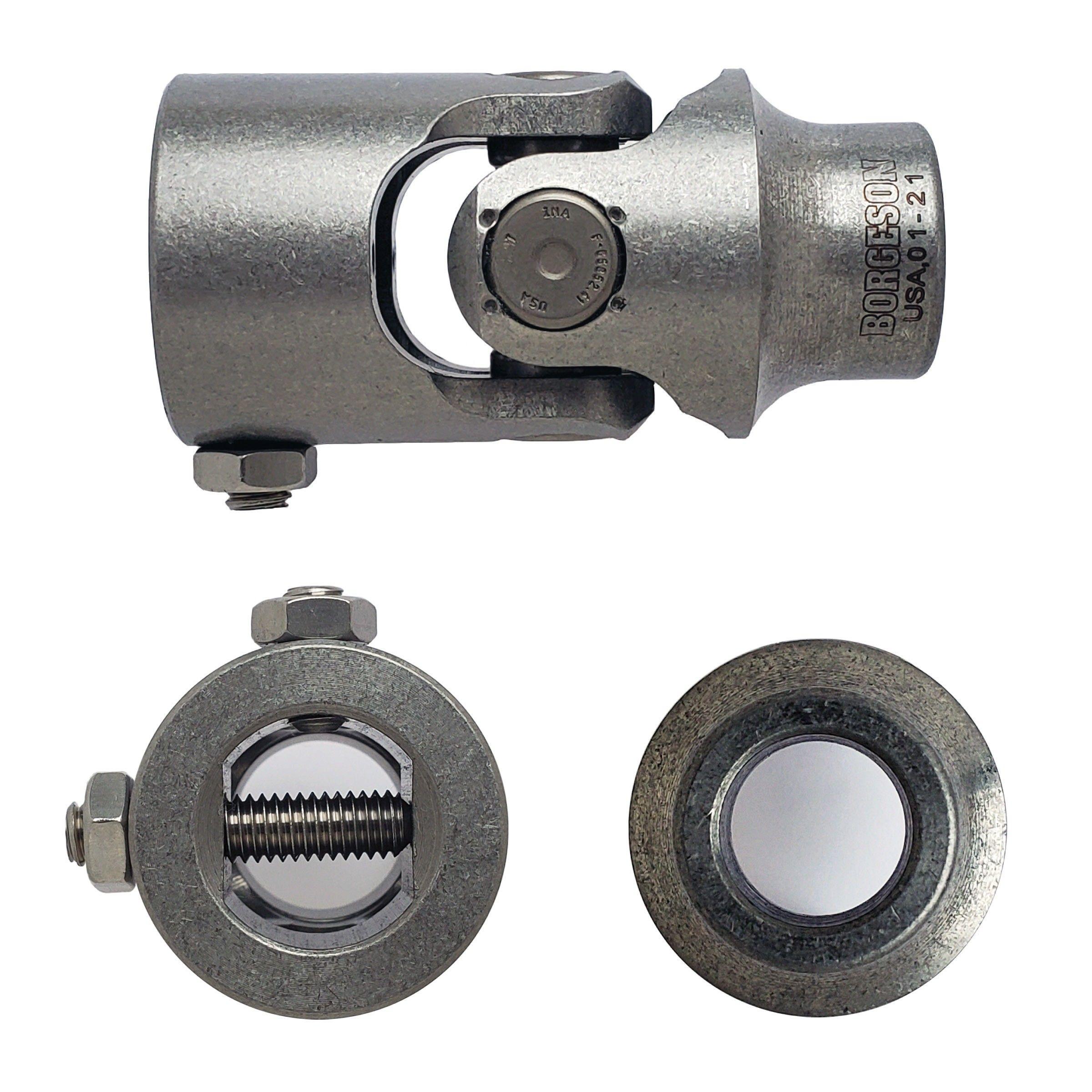 1DD X 3/4 Smooth Bore Single Steering U-joint - Select Finish - Borgeson