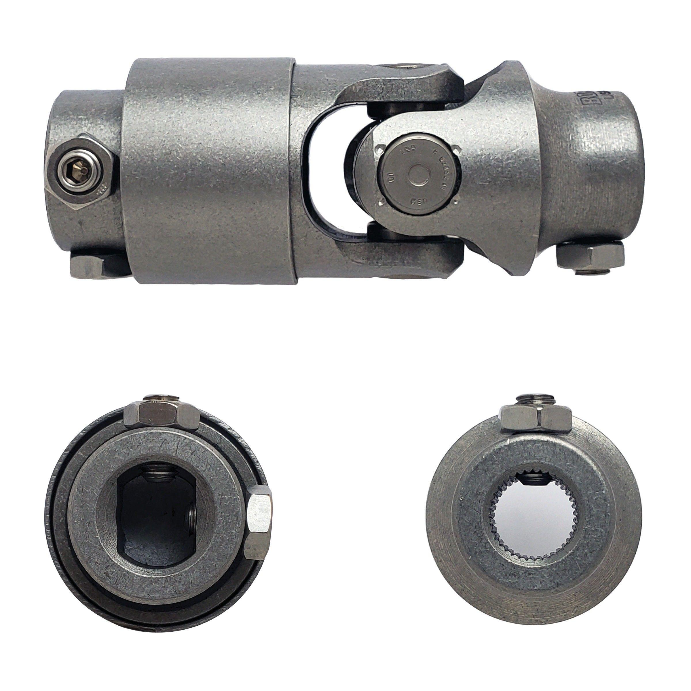 3/4 DD X 5/8-36 Spline Borgeson Vibration Reducer Steering U-Joint - Select Finish