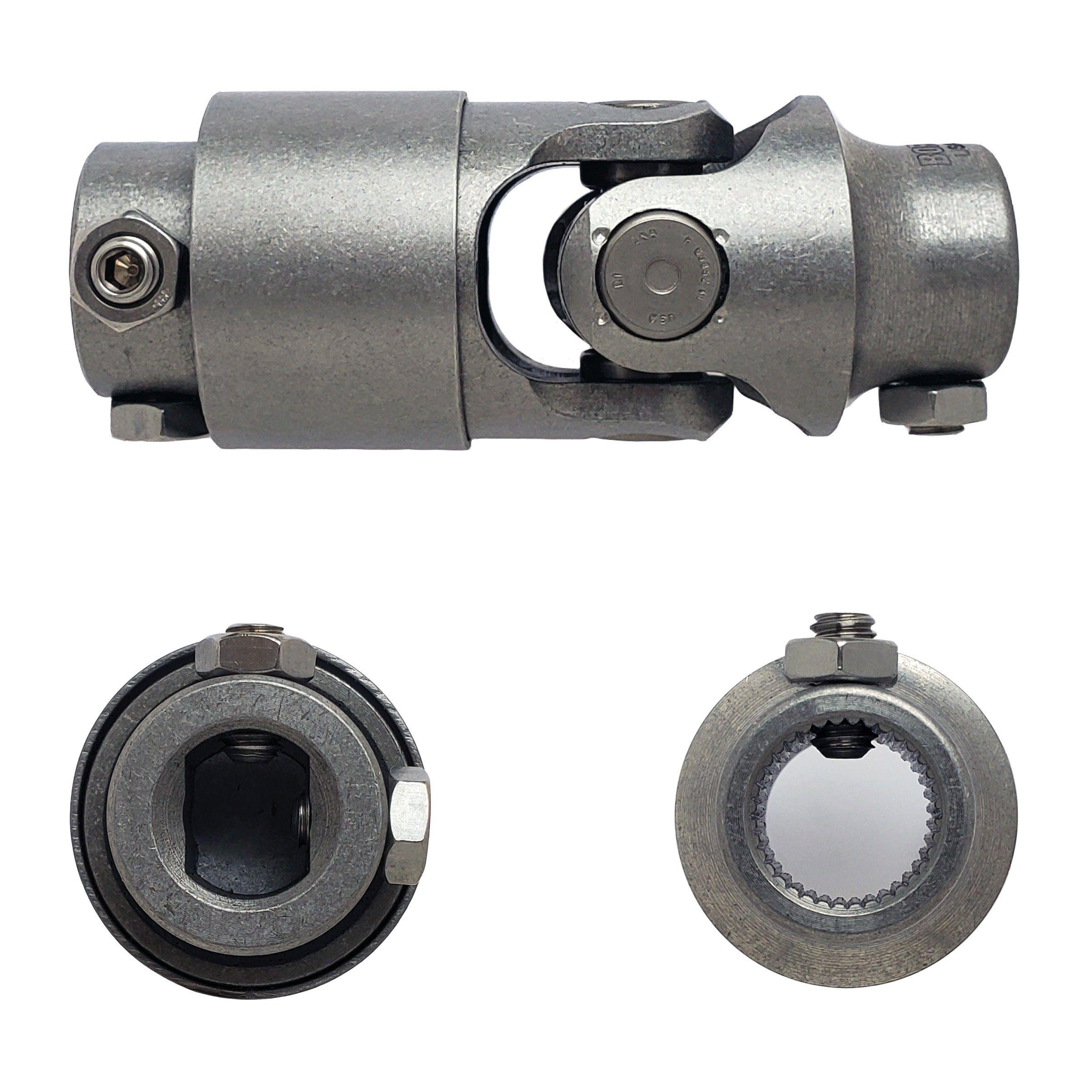 3/4 DD X 13/16-36 Spline Borgeson Vibration Reducer Steering U-Joint - Select Finish