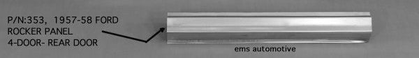 1957-58 Ford 4 Door Sedan and Wagon Front Door Rocker Panel