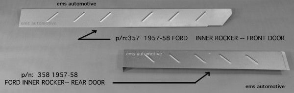 1957-58 Ford 4 Door Sedan and Wagon Rear Inner Rocker Panel
