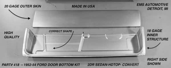 1952-54 Ford 2 Door Car Door Bottom Kit