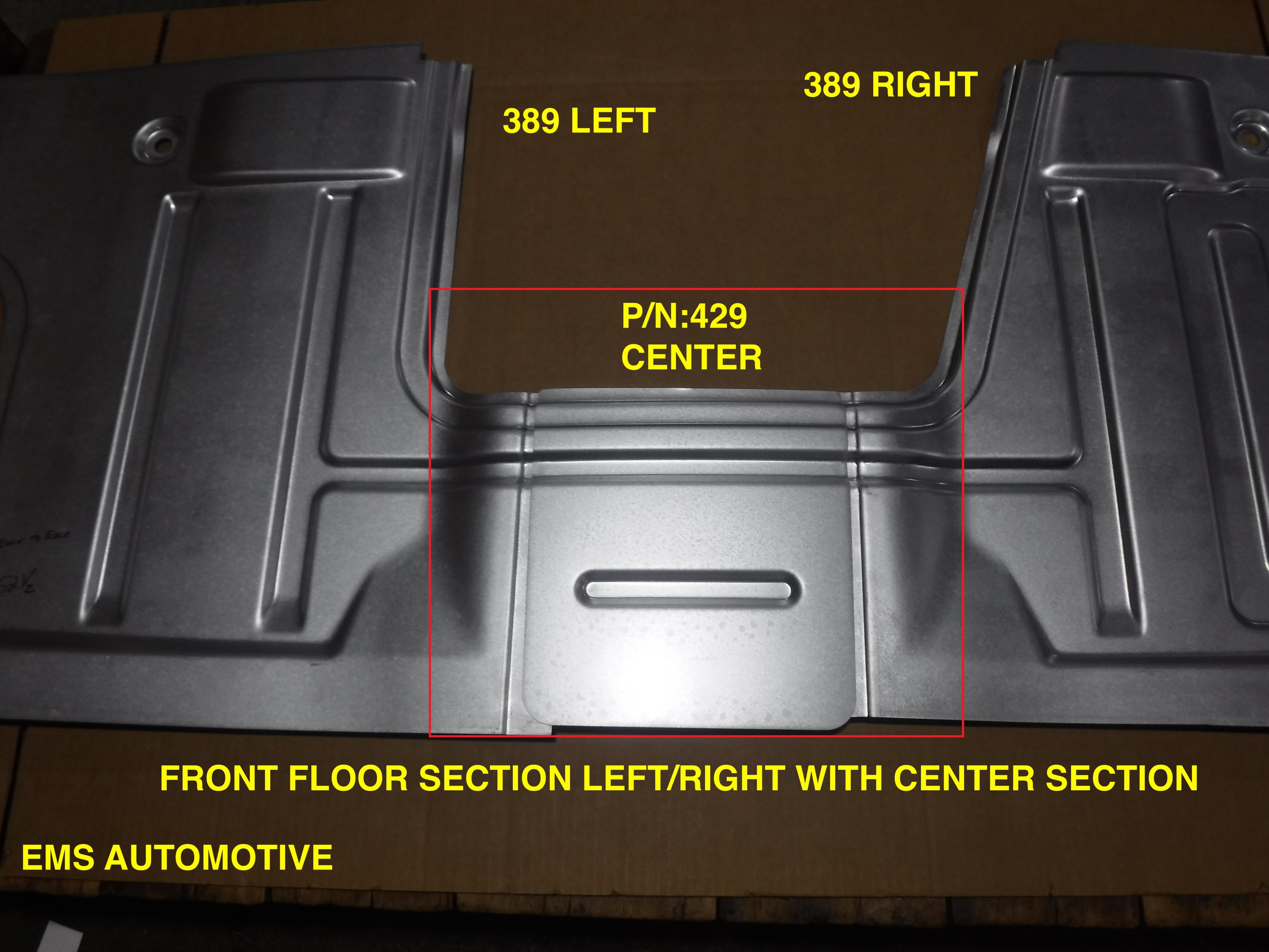 1957-60 Ford F100 Truck Center Floor Pan Section