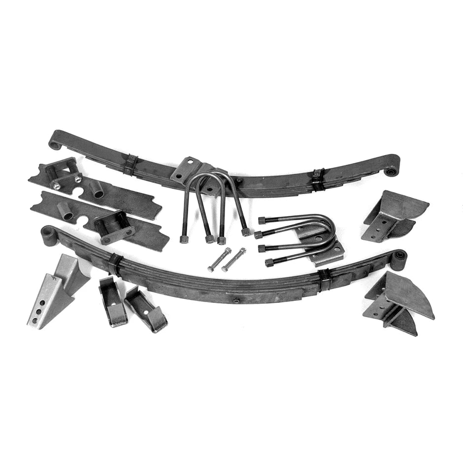 1933-34 Ford Sedan Weld On SuperSlide Adjustable Parallel Rear Leaf Spring Kit - Posies