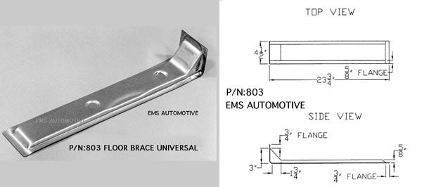 Universal Street Rod Floor Brace 4.5" x 23.75"