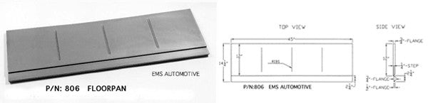 Universal Sheet Metal Floor Section 45" x 14.5"