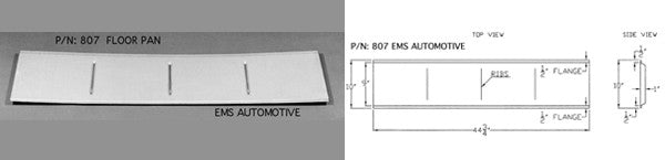 Universal Sheet Metal Floor Pan 44.75" x 10"