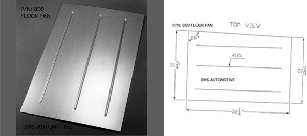 Universal Sheet Metal Tapered Floor Pan