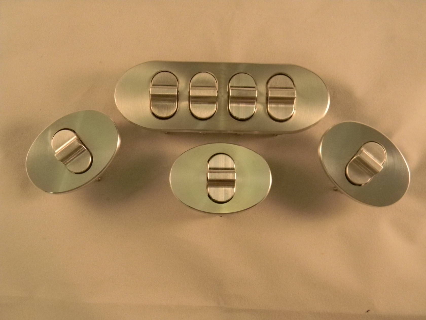 Four Window Power Window Switch Kit Oval Bezels and Paddle Switches