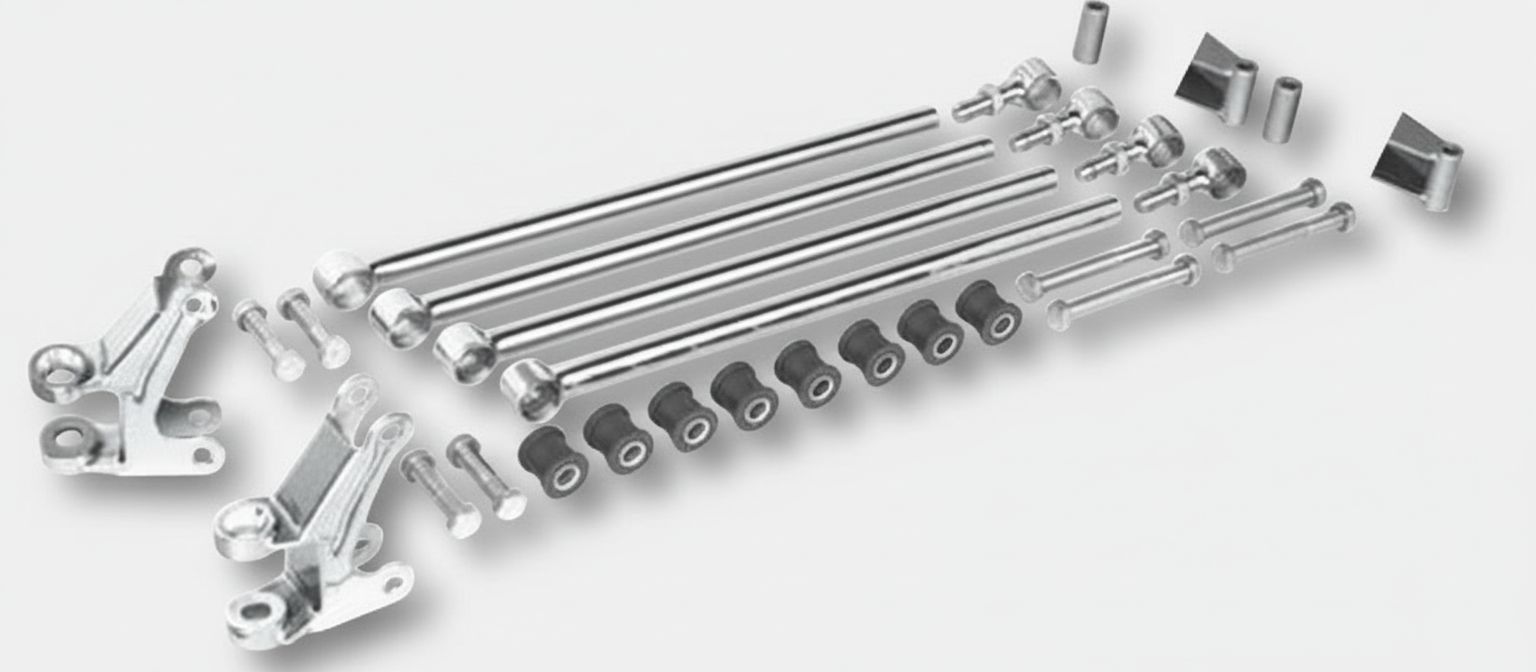 1932 Ford Car Hiboy Style 4 Bar Front Radius Rods