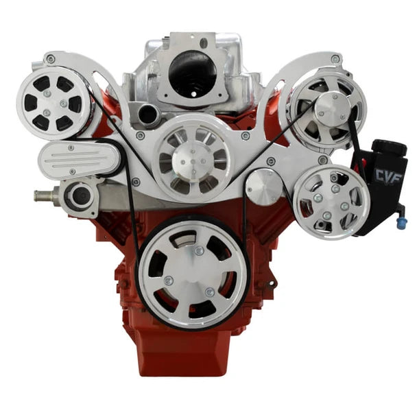 Chevy LS Engine Mid Mount Wraptor Complete Serpentine System - CVF Racing