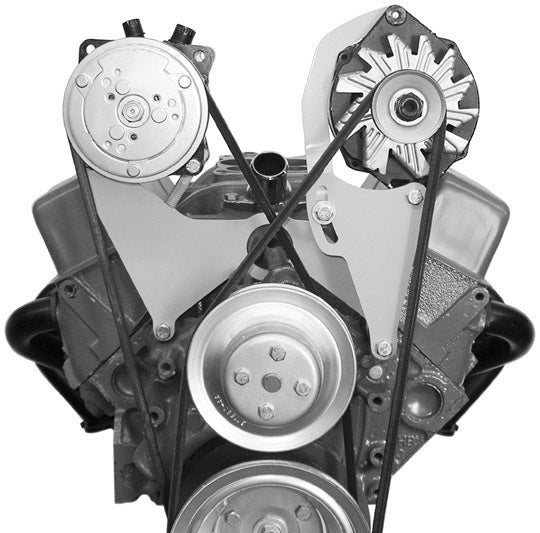 Alan Grove Components Small Block Chevy Air Conditioning Compressor Bracket, Long Water Pump, Passenger Side 101R