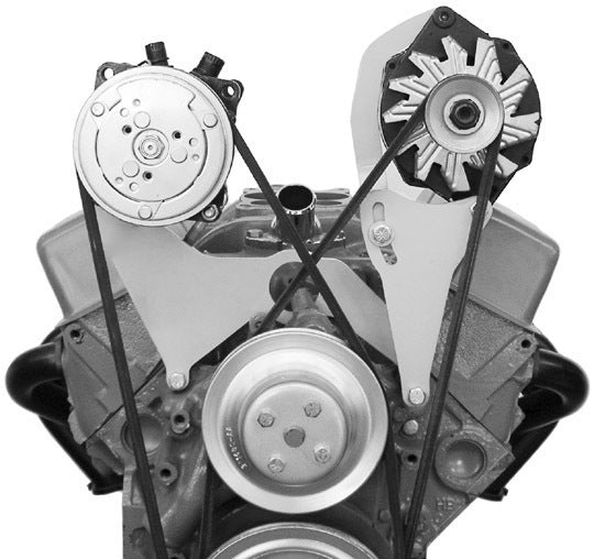 Alan Grove Components Small Block Chevy Air Conditioning Compressor Bracket, Long Water Pump, Passenger Side 130R