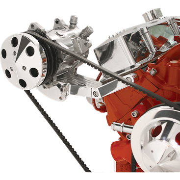 Billet Specialties Side Mount V-Groove Small Block Chevy Short Water Pump 508 A/C Compressor Bracket