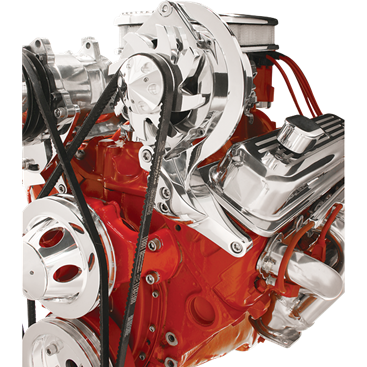 Billet Aluminum Small Block Chevy Alt Bracket, Vortec Heads, Short Pump, Top Mount, Driver Side