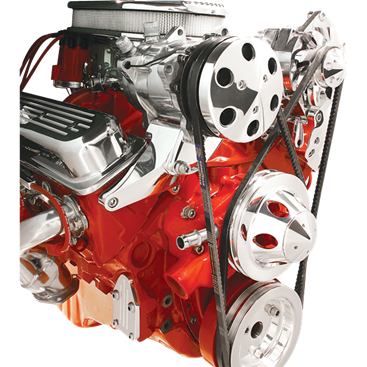 Billet Aluminum Small Block Chevy A.C. Compressor Bracket, Vortec Heads, Short Pump, Top Mount, Passenger Side