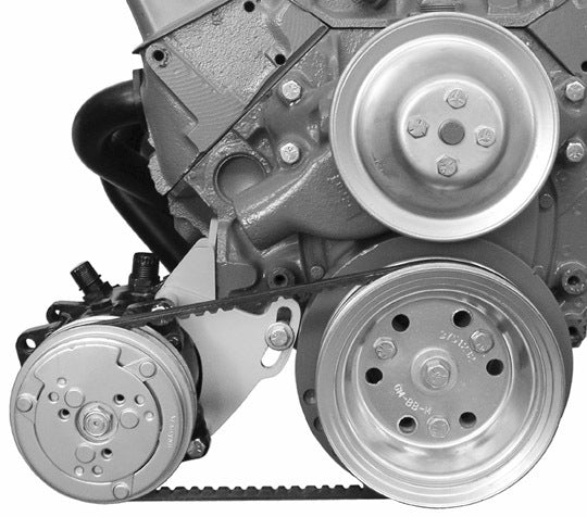 Alan Grove Components Small Block Chevy Air Conditioning Compressor Bracket, Short Water Pump, Low Mount, Passenger Side 109R