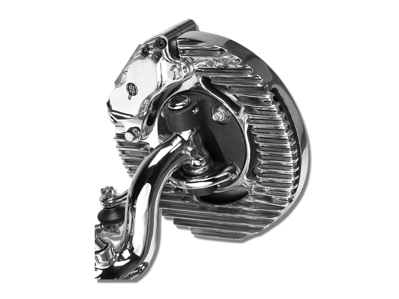 Pete and Jakes Super Stopper 1" rotor Finned Bracket Polished Calipers (5" x 4 1/2")