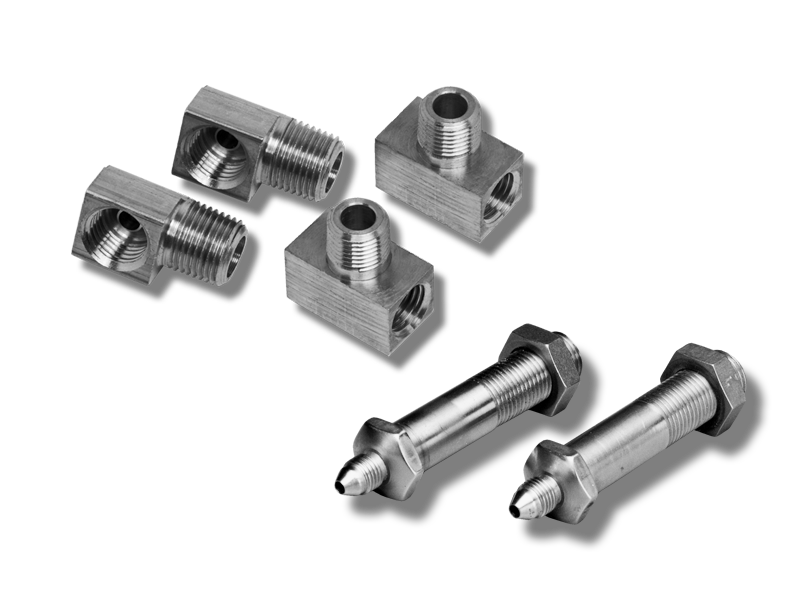 Pete and Jakes S.S. Through Frame Fittings 2" w/ Brass Fittings (pair)