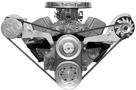 Alan Grove Components Small Block Chevy Corvette Air Conditioning Compressor Bracket, Short Water Pump, Low Profile, Passenger Side 113R-SC