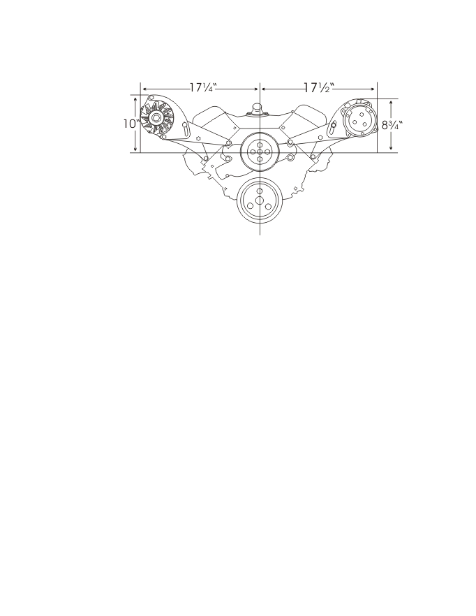 Alan Grove Components Big Block Chevy Alternator Bracket, Short Water Pump, Low Profile, Passenger Side 218R