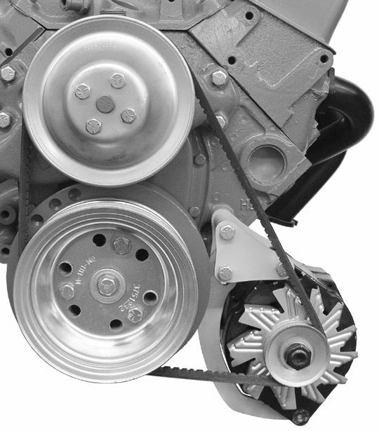 Alan Grove Components Small Block Chevy Alternator Bracket, Short Water Pump, Low Mount, Driver Side 207L