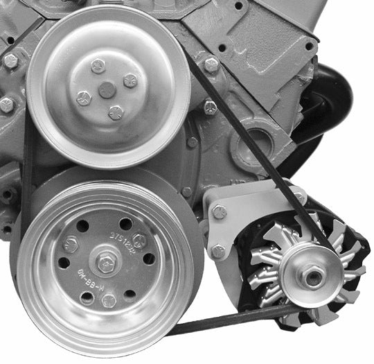 Alan Grove Components Small Block Chevy Alternator Bracket, Short Water Pump, Low Mount, Driver Side 209L