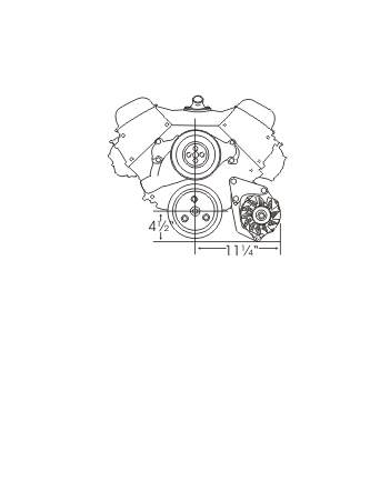 Alan Grove Components 348 - 409 Chevy Alternator Bracket, Short Water Pump, Low Mount, Driver Side 237L
