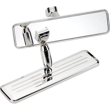 Billet Specialties Full Size Rear View Mirror, Ball Milled or Bowtie Styles