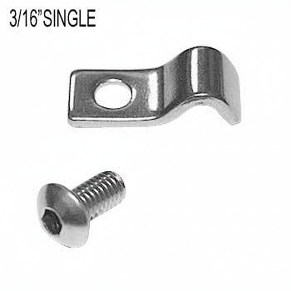 Kugel Komponents Single Line Clamps 3/16 Inch Line - 12 Pack