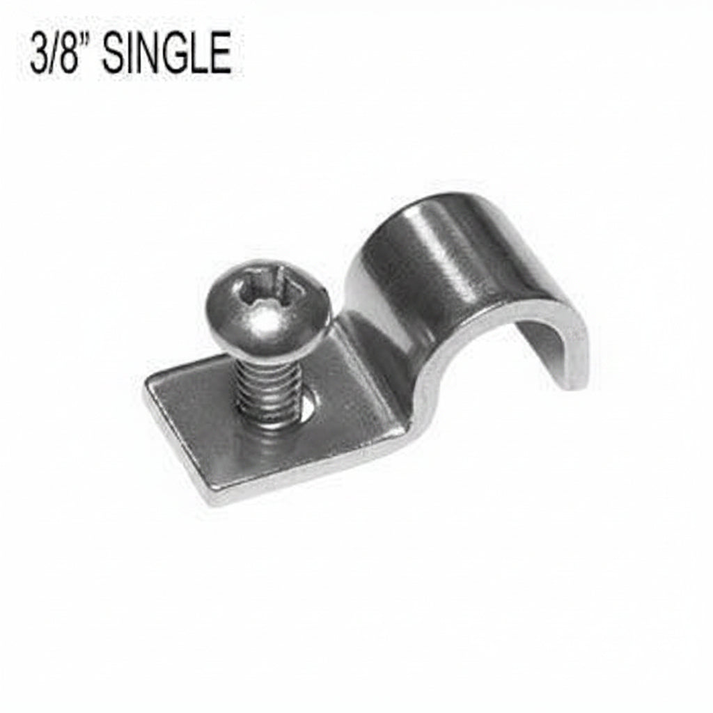 Kugel Komponents Single Line Clamps for 3/8 Inch Line - 12 Pack