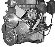 Alan Grove Components Inline 6 Cylinder 1955-62 Chevy 235 Engine Air Conditioning Compressor and Alternator Bracket 301L