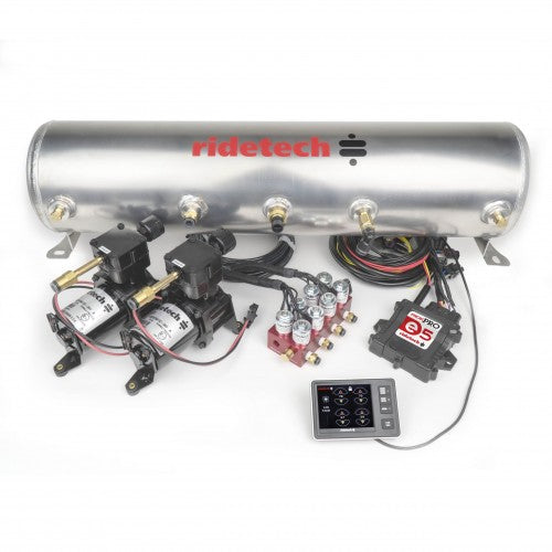 RidePro E5 Air Ride Suspnesion Control System - Five Gallon Tank - Dual Compressor - 1/4" Valves