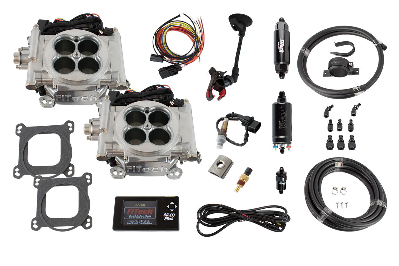 FiTech Go EFI 2x4 625 HP System Master Kit w/ Inline Fuel Pump- Aluminum