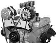 Alan Grove Components 401 - 425 Buick Air Conditioning Compressor and Alternator Bracket, 2 Groove Water Pump, High Mount 311