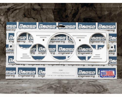 Boese Engineering 1939 Chevy Car Billet Aluminum Dash Insert for 3 3/8" & 2 1/16" Auto Meter Street Rod Series Gauges