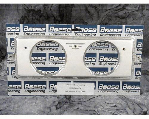 Boese Engineering 1939 Chevy Car Billet Aluminum Insert for 3 3/8" Quad Gauges