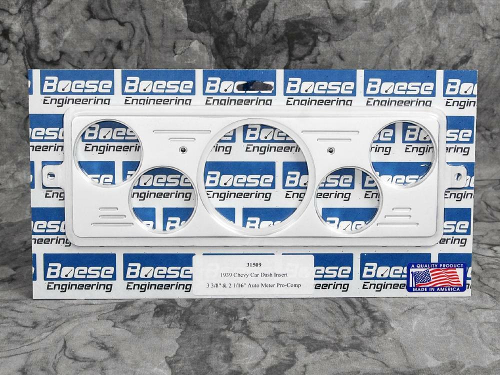 Boese Engineering 1939 Chevy Car Billet Aluminum Dash Insert for 3 3/8" & 2 1/16" Auto Meter Pro-Comp Gauges