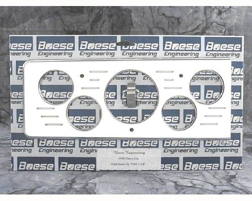 Boese Engineering 1940 Chevy Car Billet Aluminum Dash Insert for VDO Gauges (3 1/8" & 2 1/16")