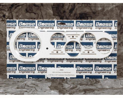 Boese Engineering 1953-1954 Chevy Car Billet Aluminum Dash Insert for 3 3/8" & 2 1/16" Auto Meter Street Rod Series Gauges