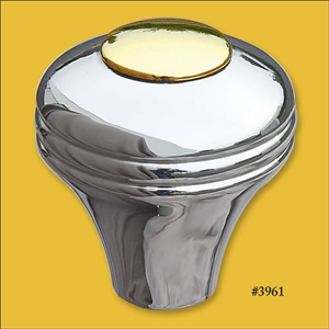 OTB Gear Polished Brass and Aluminum Shift Knob Double Ridge