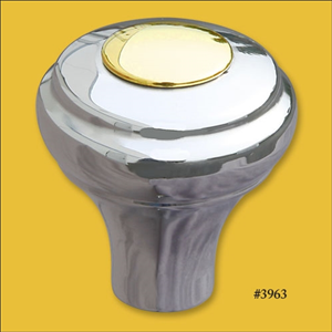 OTB Gear Polished Brass & Aluminum Shift Knob Single Ridge