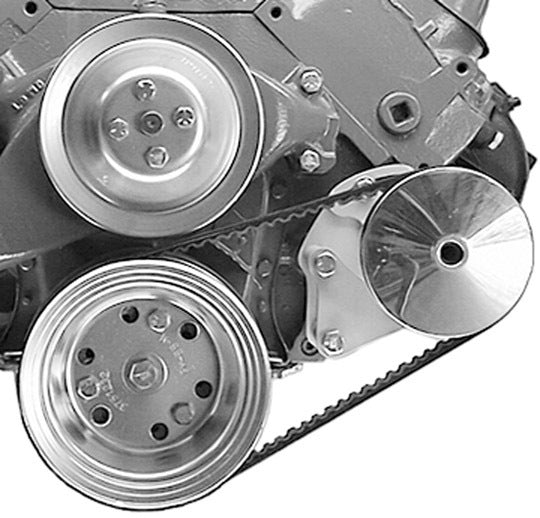 Alan Grove Components Big Block Chevy Power Steering Bracket, Short Water Pump, Driver Side, Type 2 Pump 413L