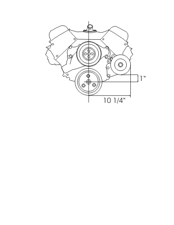 Alan Grove Components Big Block Chevy Power Steering Bracket, Short Water Pump, Driver Side, Type 2 Pump 413L
